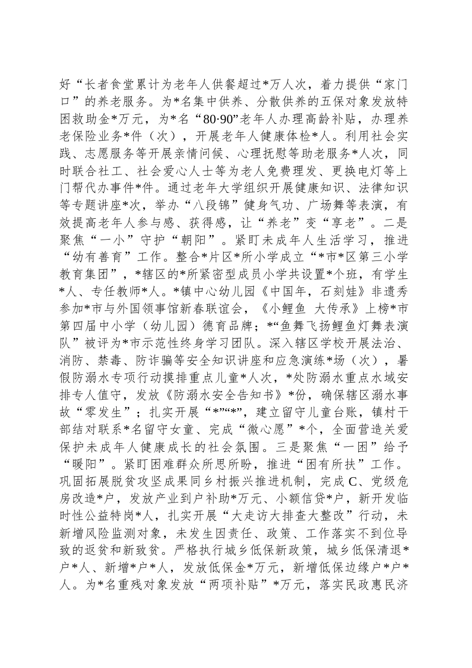 某镇2024年度社会工作经验发言材料_第2页