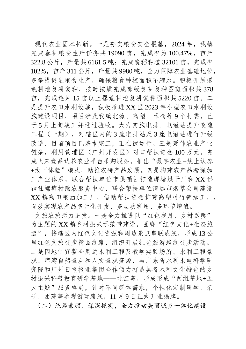 XX区XX镇2024年工作总结及2025年工作计划_第2页
