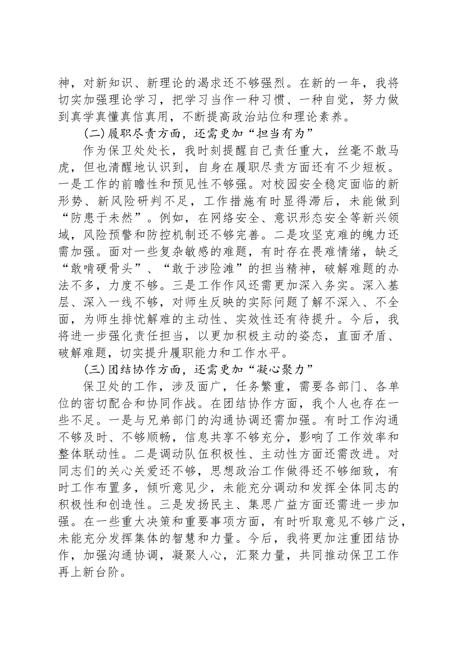 在2024年民主生活会上的发言_第2页