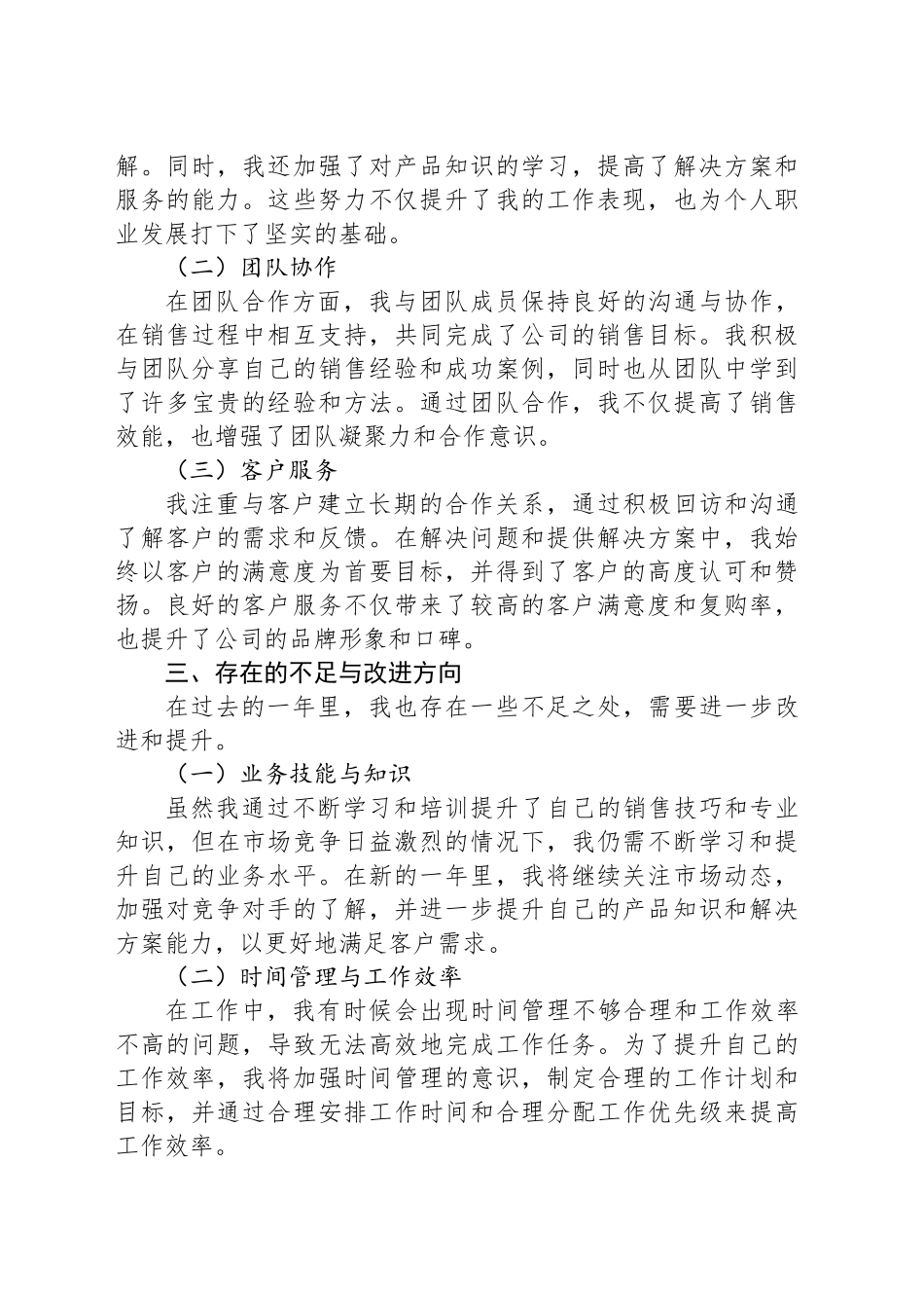 2024年公司业务员年终工作总结范本_第2页