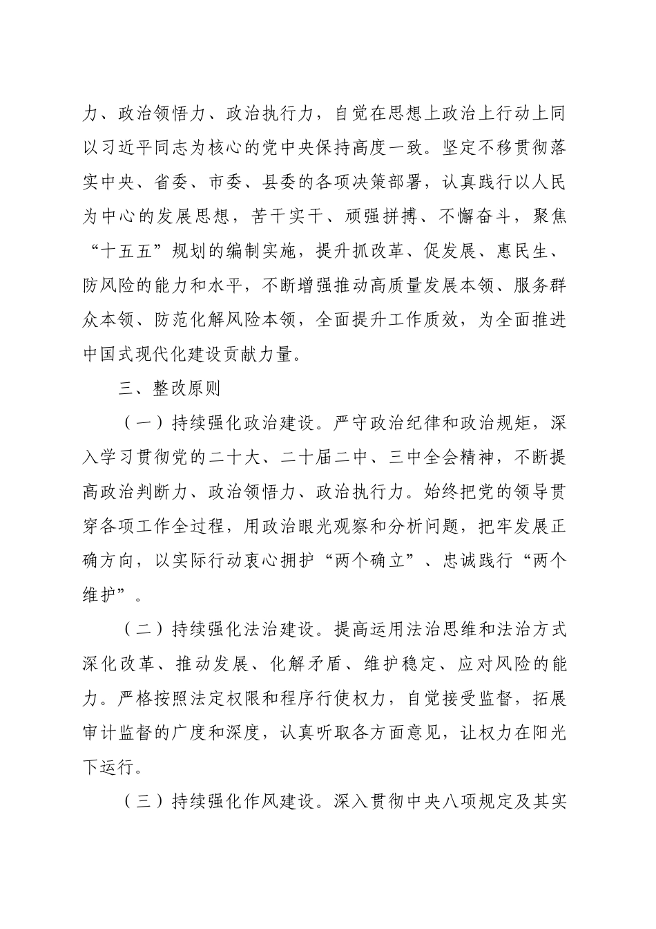 2024年度民主（组织）生活会的整改落实方案_第2页