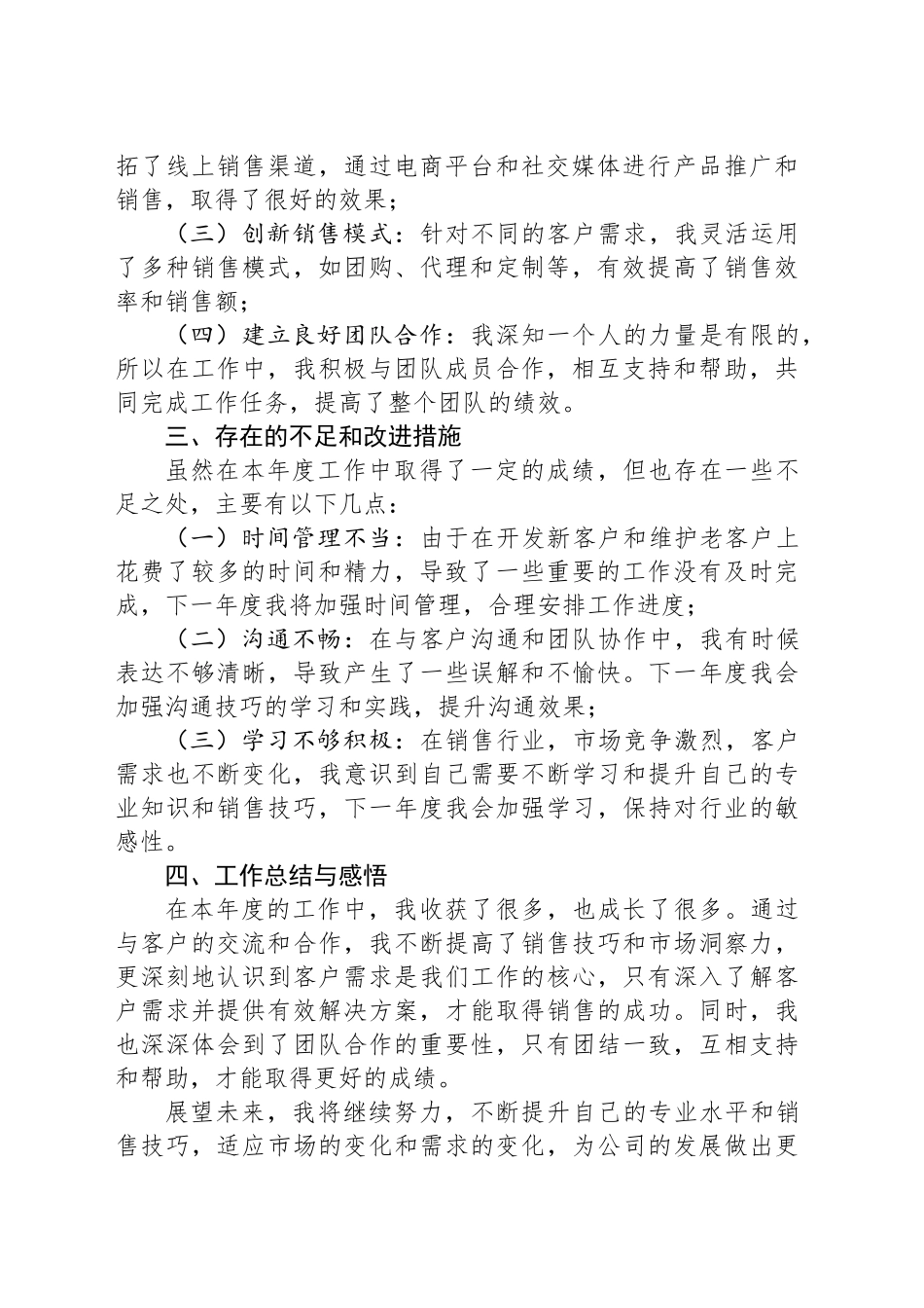 2024年老业务员年终工作总结范文_第2页