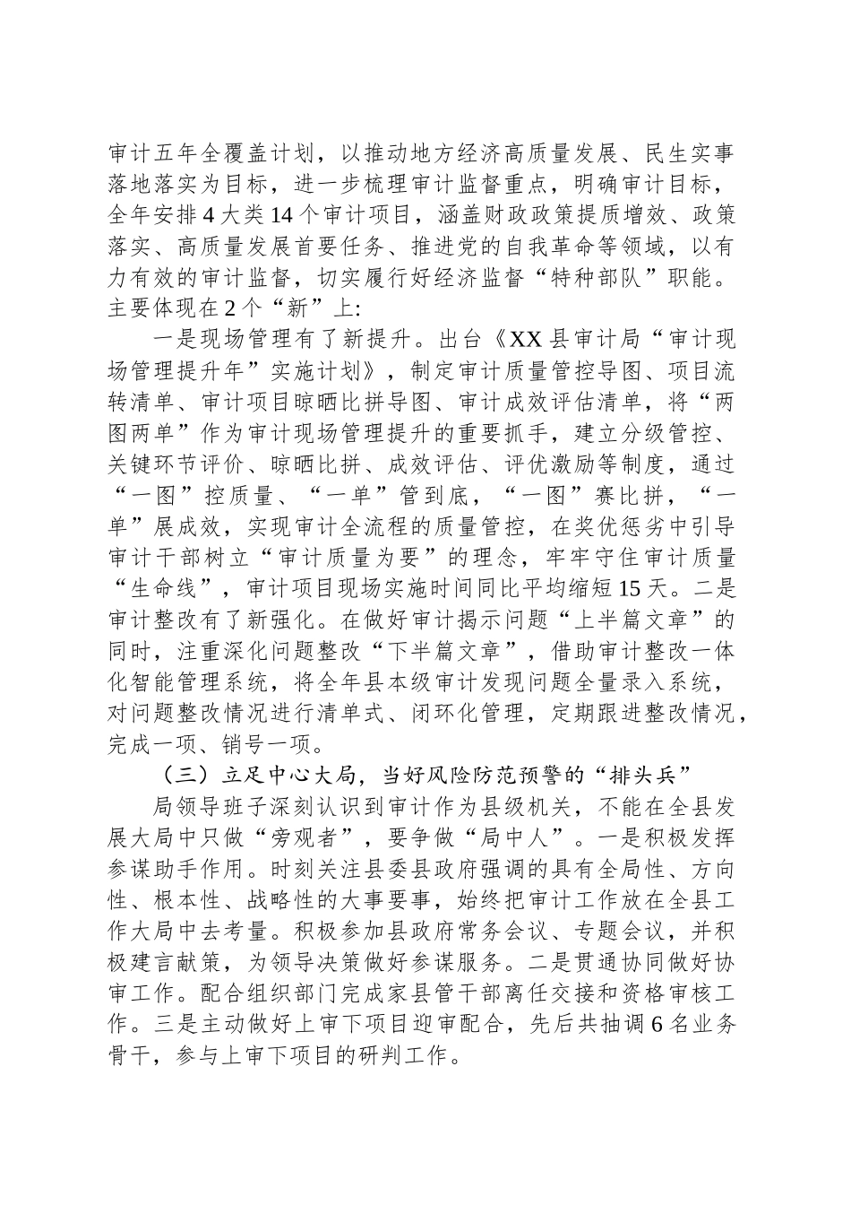 县审计局2024年工作总结和2025年工作思路_第2页