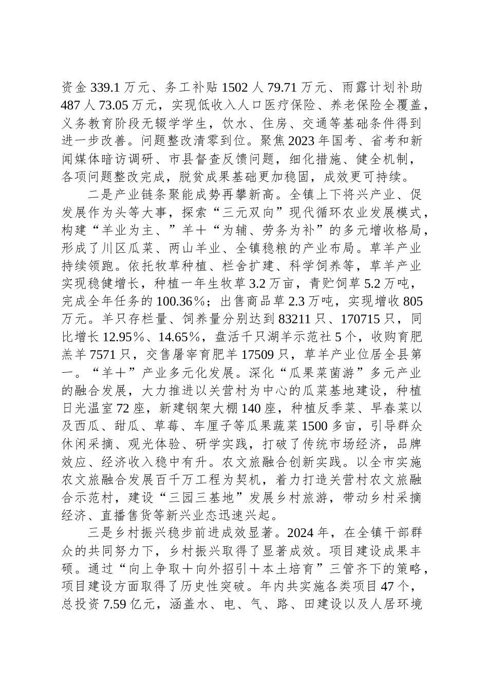 党委副书记、政府镇长在全镇2025年经济工作会议上的讲话_第2页