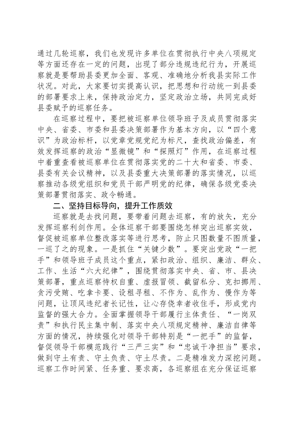 在乡村振兴领域专项巡察工作汇报会上的讲话_第2页