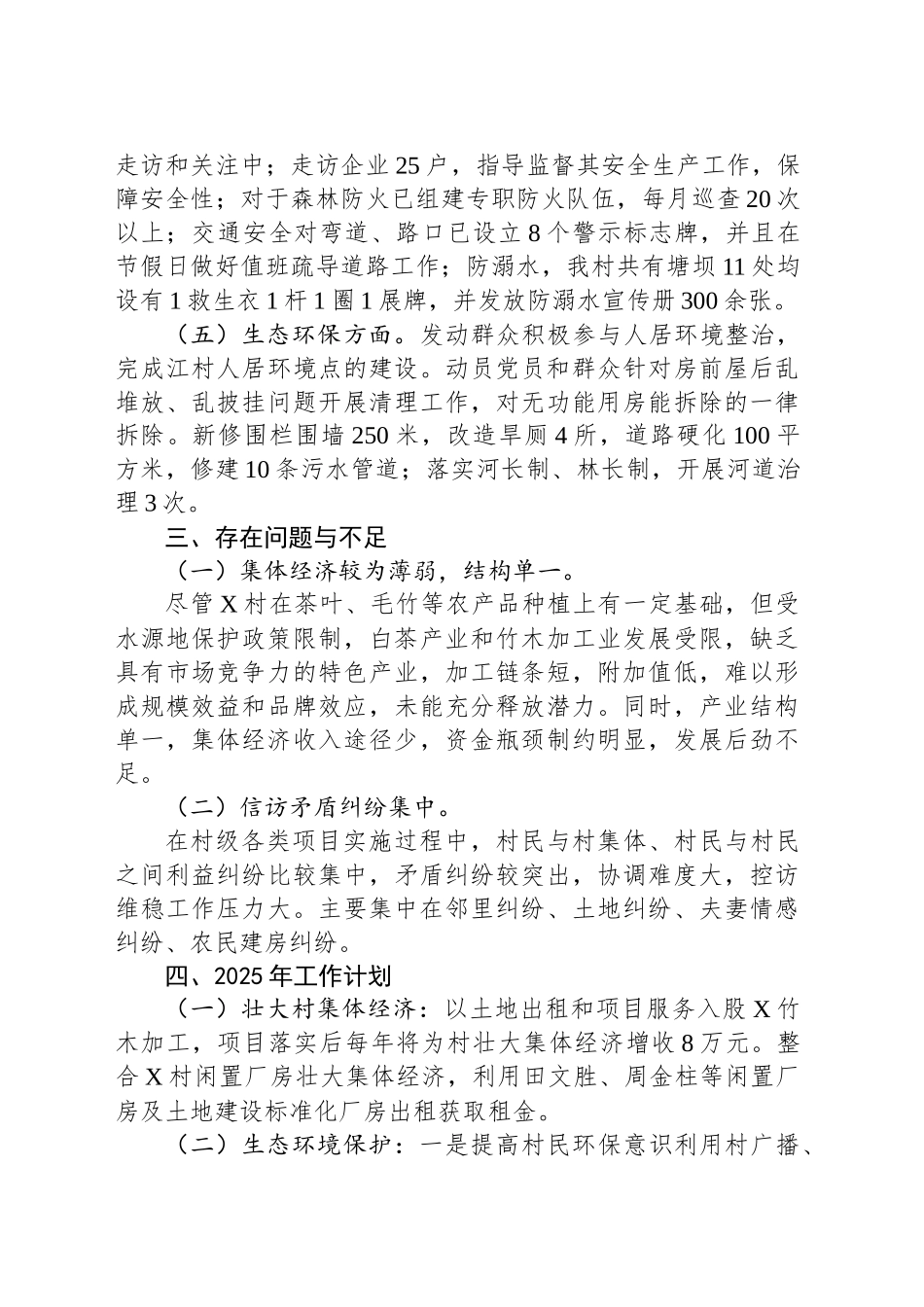 XX村2024年度村务工作报告_第2页
