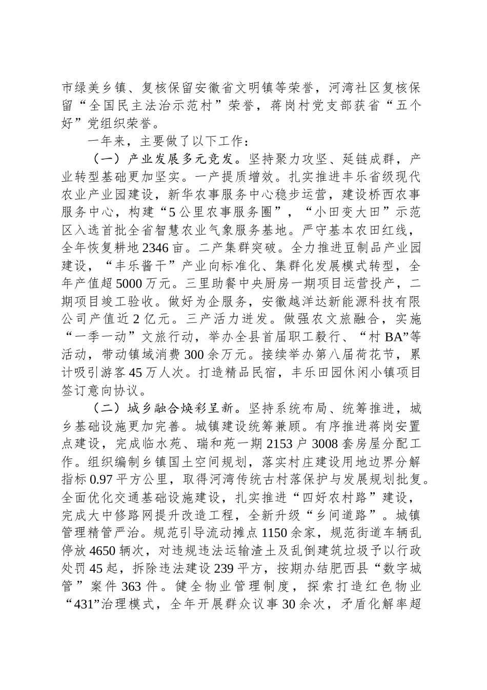 2025年丰乐镇政府工作报告_第2页