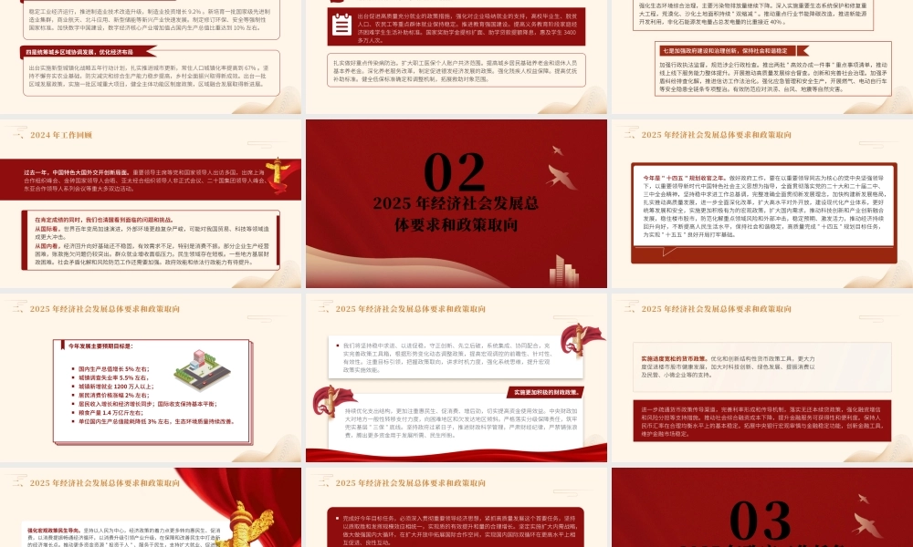 党课PPT课件含讲稿：2025年政府工作报告全文版解读
