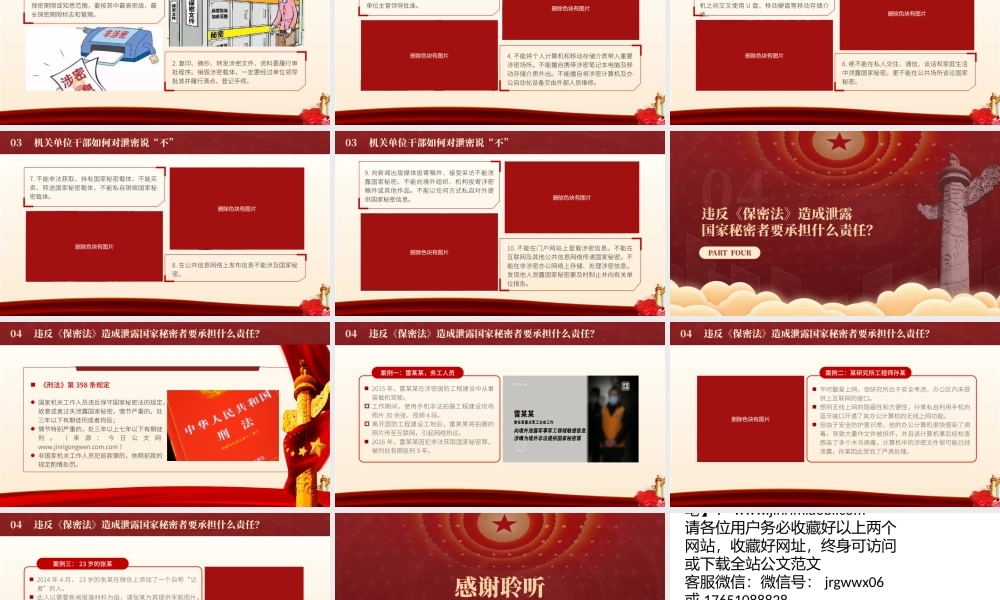 保密警示教育微党课PPT课件含讲稿（1800字，21张）