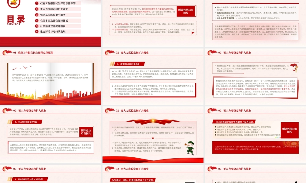 专题PPT课件含讲稿：2025年政府工作报告六方面深度解读（17000字，42张）