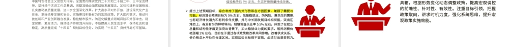 两会专题党课PPT课件含讲稿：：2025政府工作报告全文（幻灯片58张）