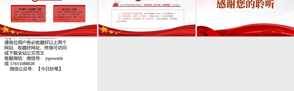 两会党课PPT课件含讲稿：2025年政府工作报告中的新提法与热点关键词(1500字，13张)