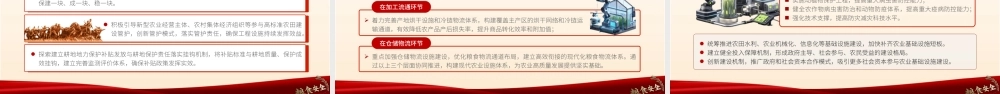 解读《乡村全面振兴规划（2024-2027年）》党课PPT课件含讲稿：加快现代农业建设 全方位夯实粮食安全根基（5800字，30张）