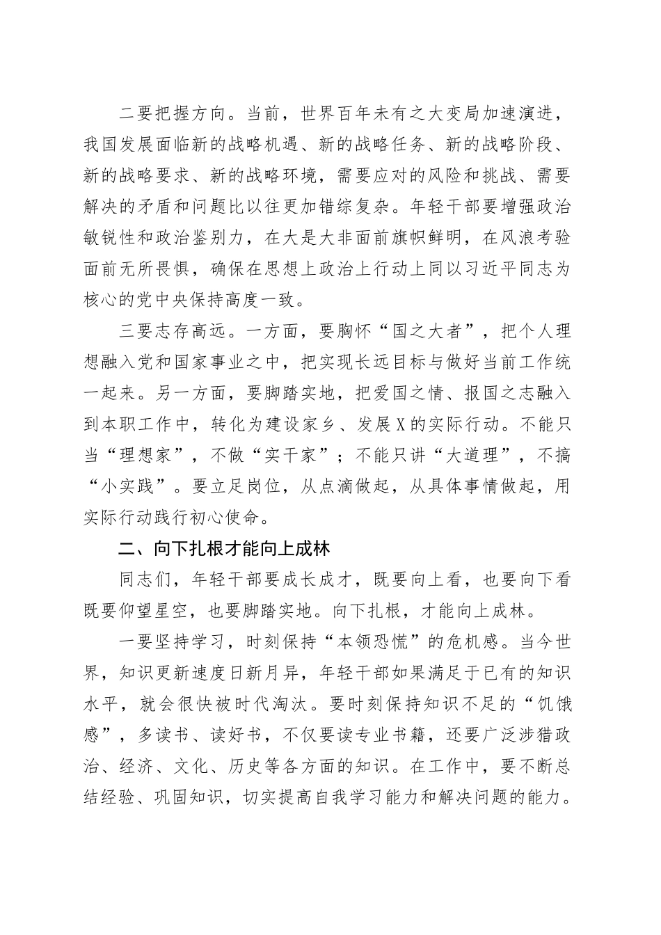 县委书记在2025年全县年轻干部座谈会上的讲话_第2页