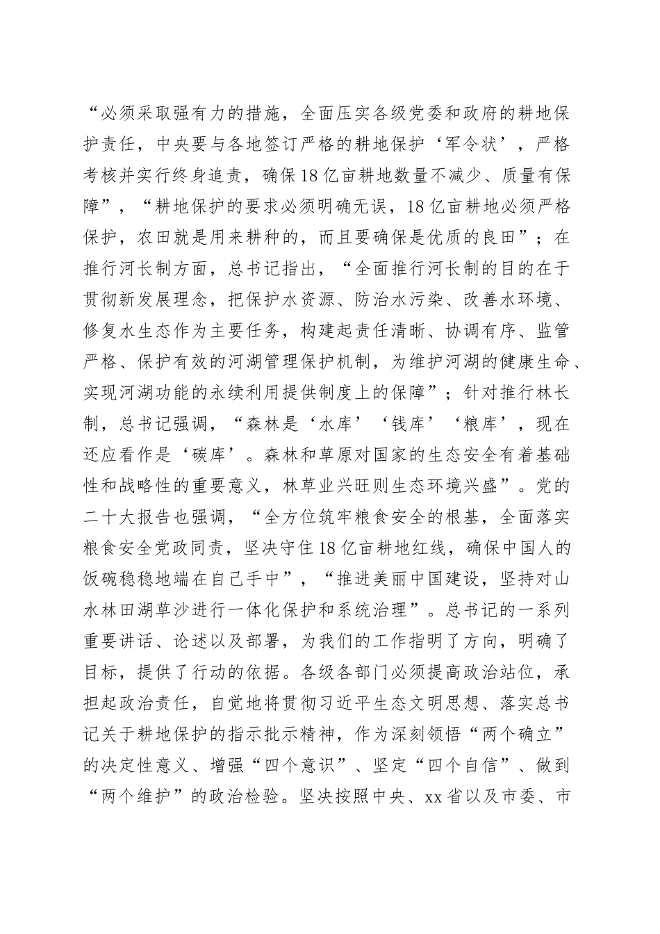 2025年在耕地保护暨田长制、河长制、林长制工作会议上的讲话_第2页