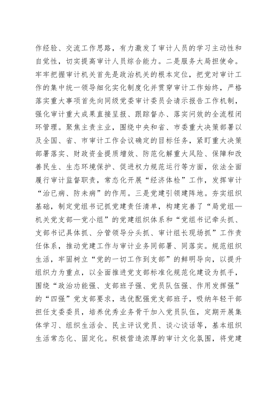 市审计局党组上半年落实全面从严治党主体责任工作情况报告_第2页