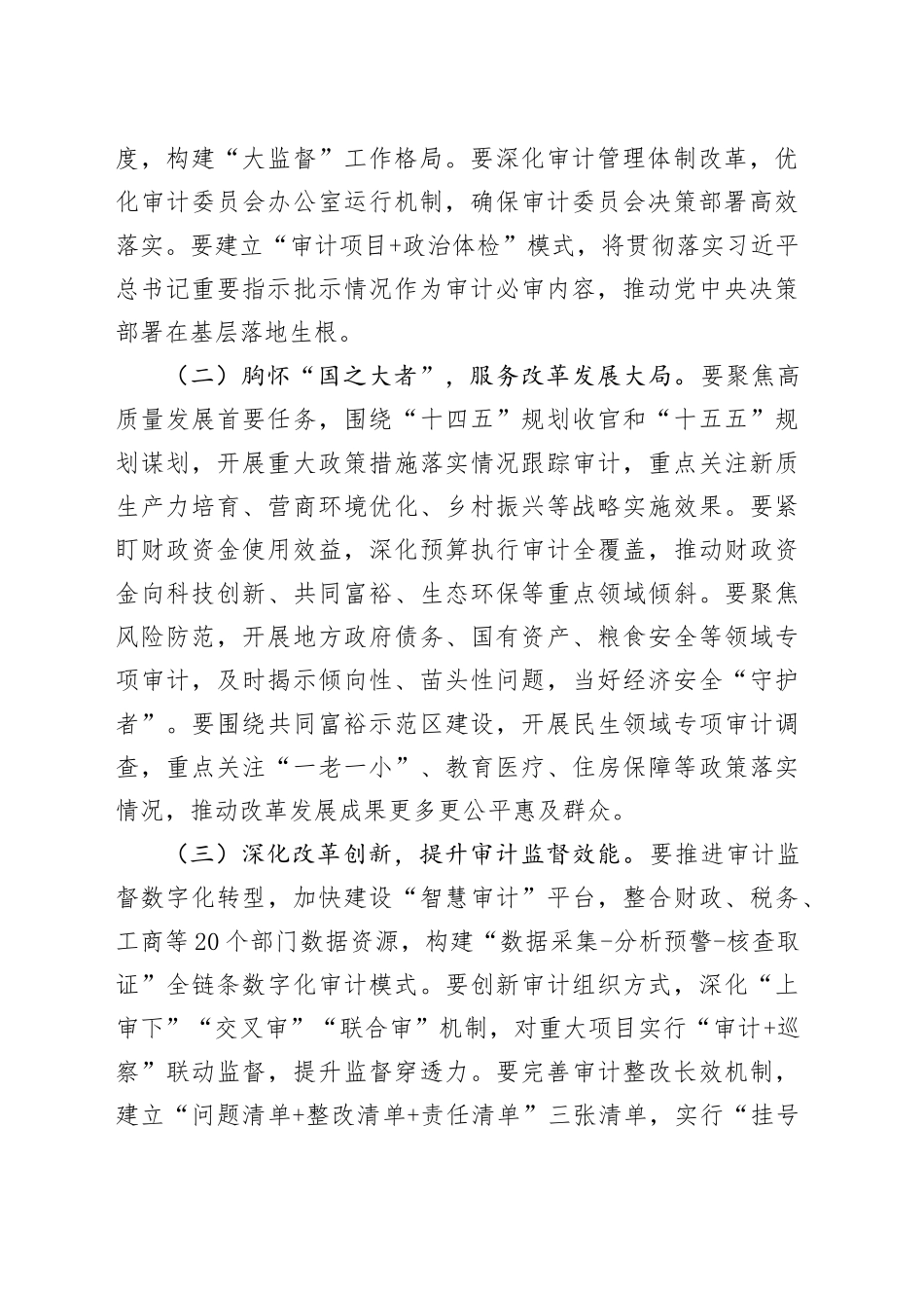 市委副书记在2025年第1次县委审计委员会会议上的讲话_第2页