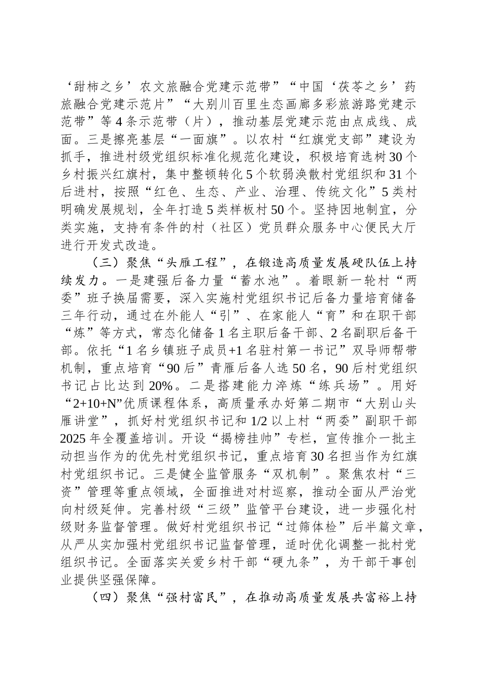 2025年抓基层党建工作总结（市委）_第2页