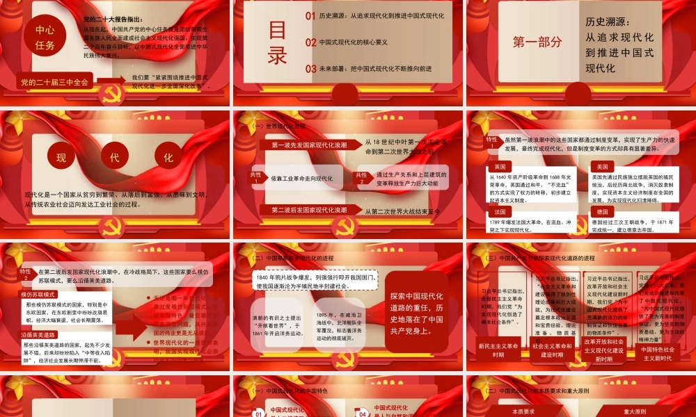 聚焦中心任务 推进中国式现代化（PPT）