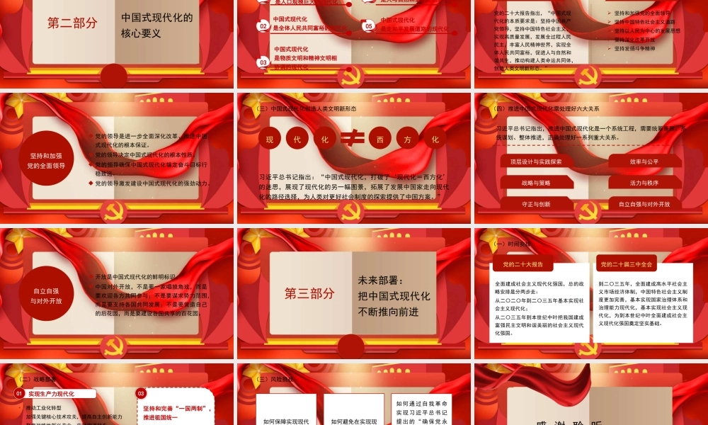 聚焦中心任务 推进中国式现代化（PPT）
