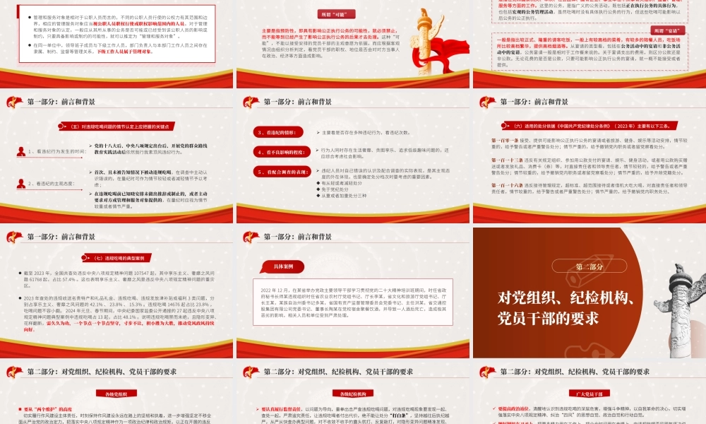 党课PPT课件含讲稿：“违规吃喝”专题解读（3900字，23张）