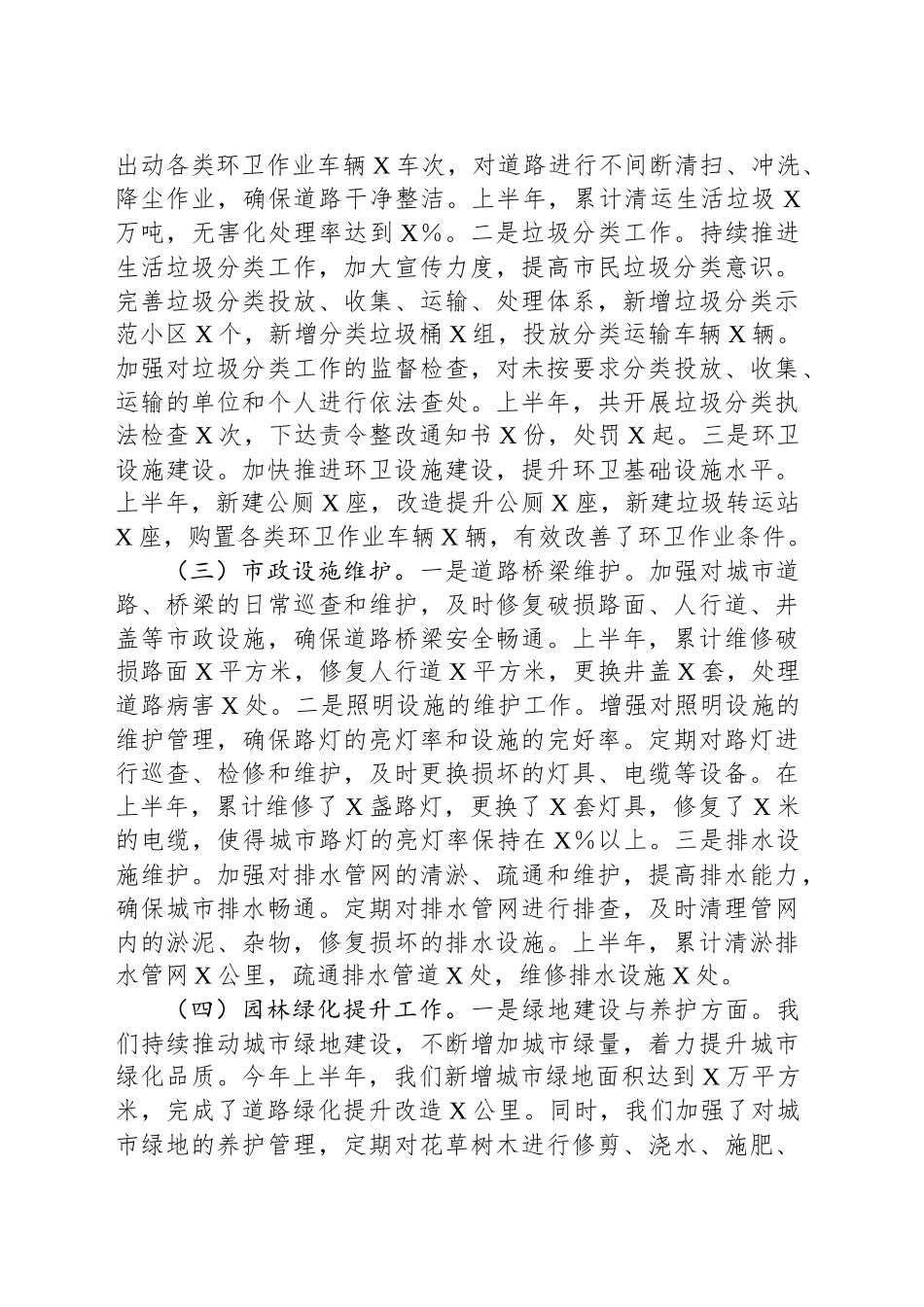 XX市城管局2025年上半年工作情况总结_第2页