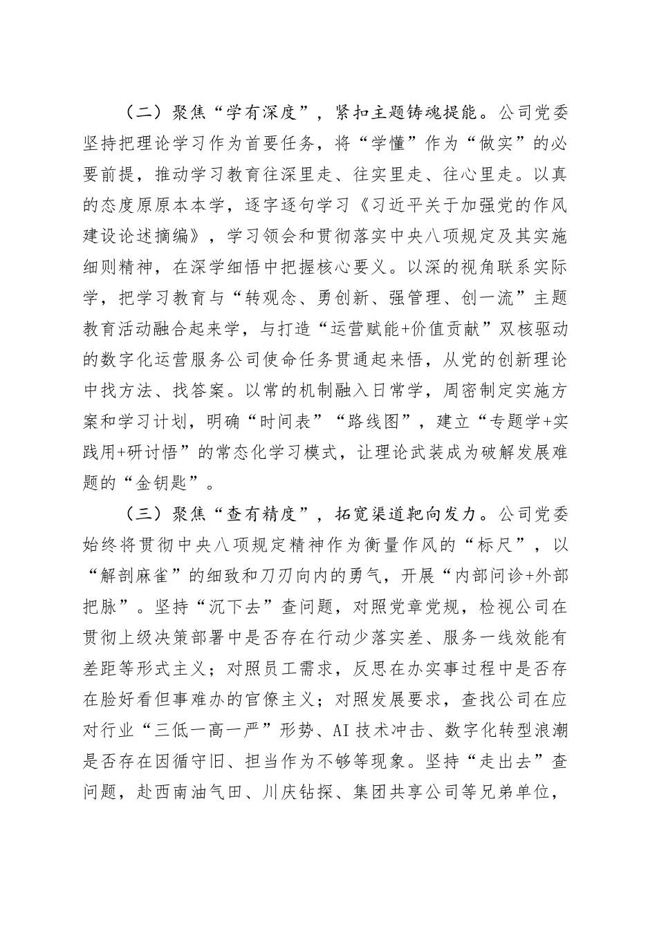 国企党委作风建设阶段性总结_第2页