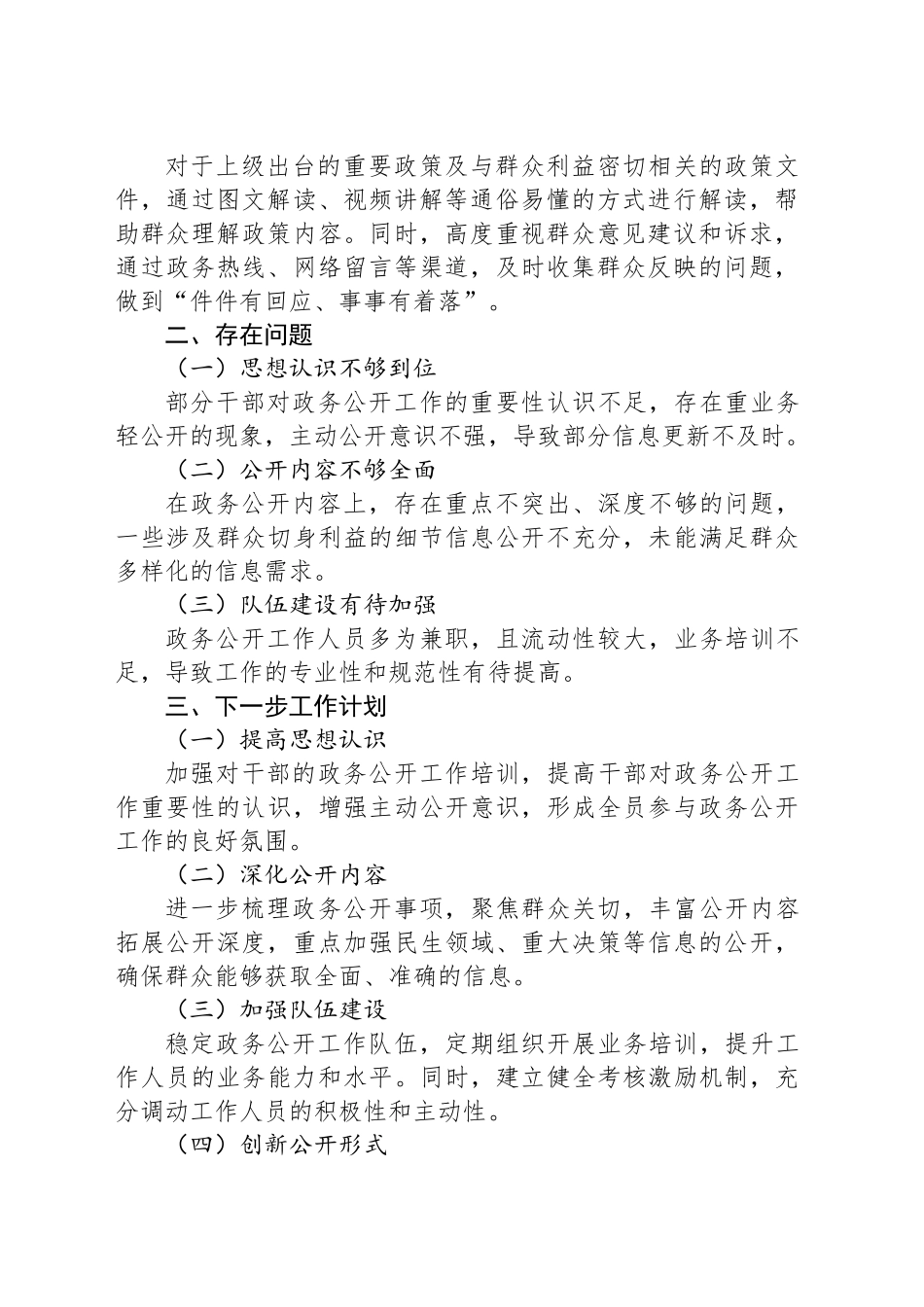 2025年上半年XX镇政务公开工作总结_第2页