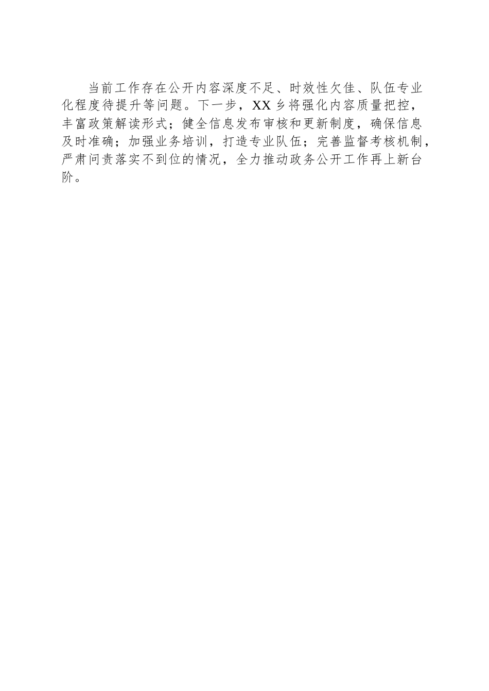 XX县XX乡2025年上半年政务公开工作总结_第2页