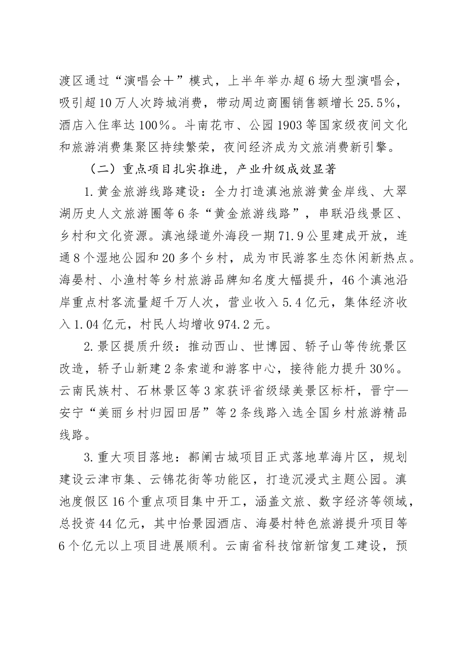 某某市文化和旅游局2025年上半年工作总结和下半年工作计划_第2页