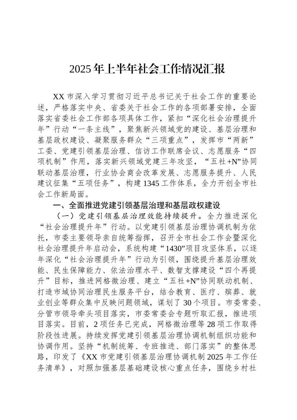 2025年上半年社会工作情况汇报_第1页
