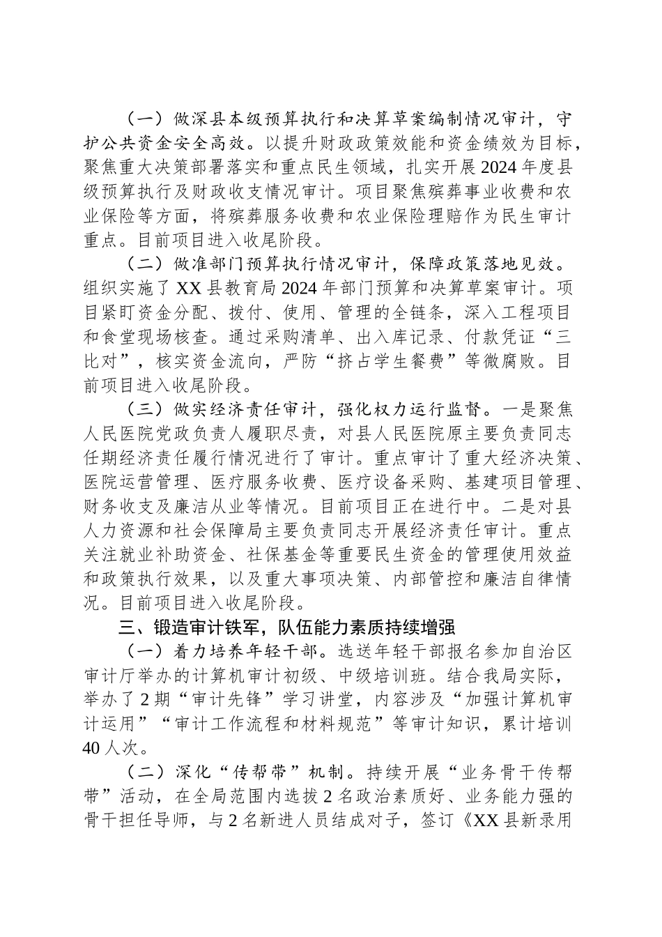 县审计局2025年上半年工作总结和下半年工作计划_第2页