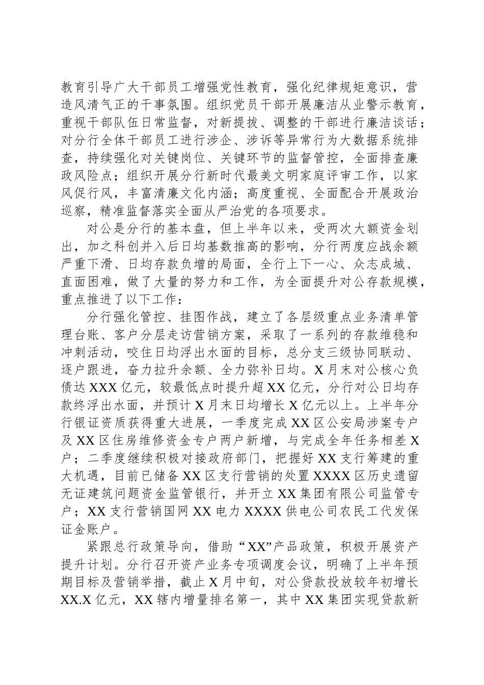 分行2025年半年度总结报告_第2页