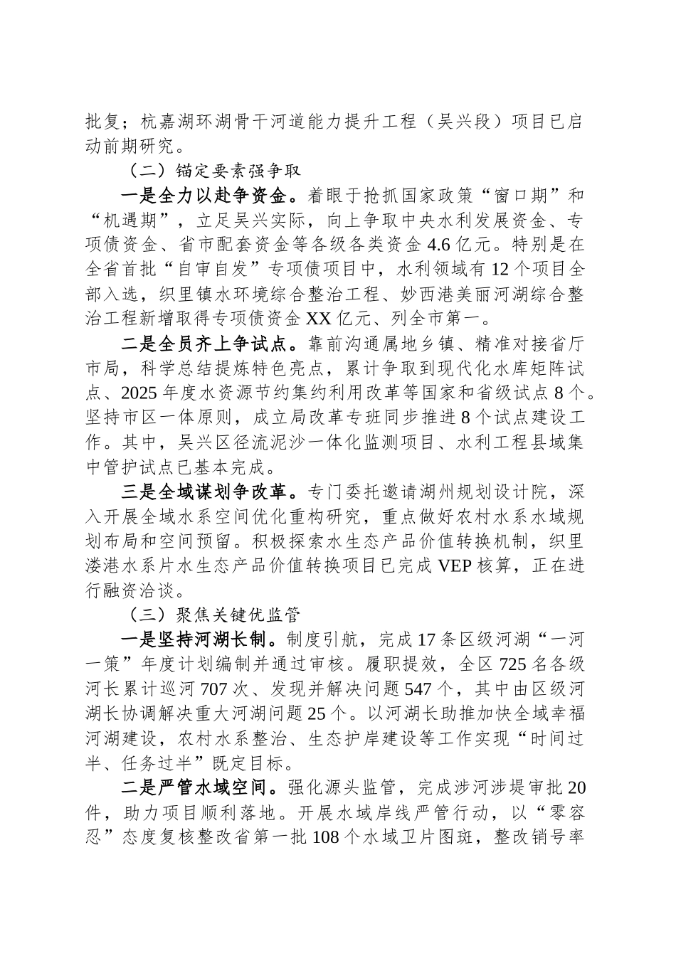 区水利局2025年上半年工作总结和下半年工作思路_第2页