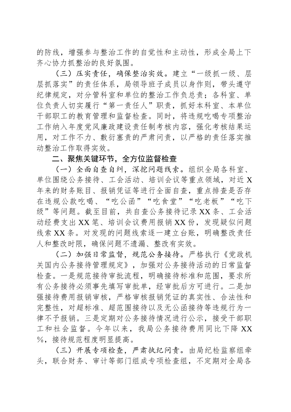 市医疗保障局关于违规吃喝专项整治工作进展情况汇报_第2页