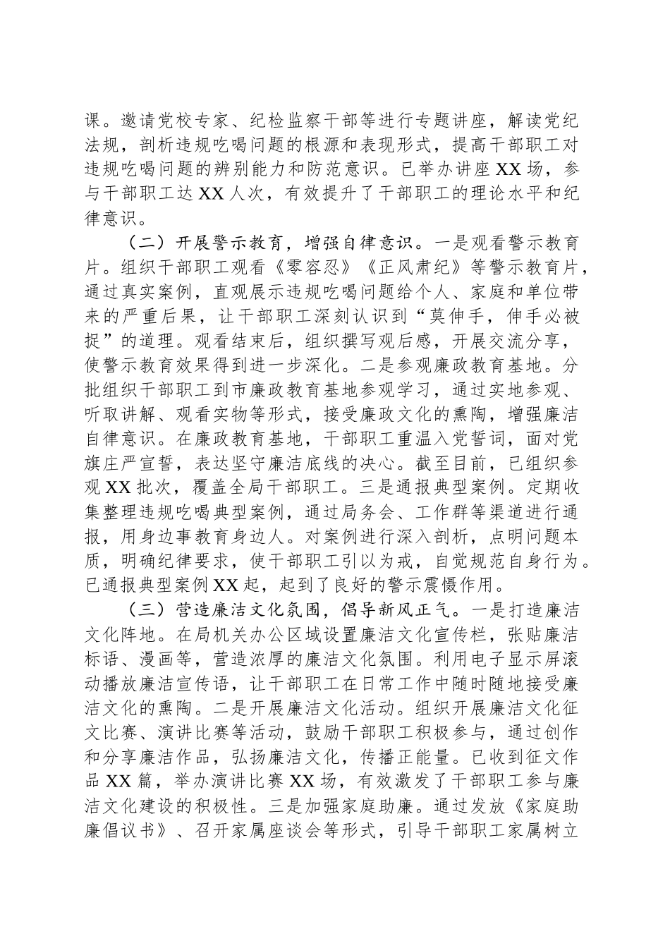 市招商局关于违规吃喝专项整治工作进展情况汇报_第2页