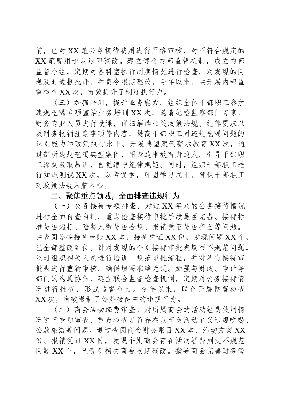 市工商联违规吃喝专项整治阶段性成果进展情况汇报_第2页