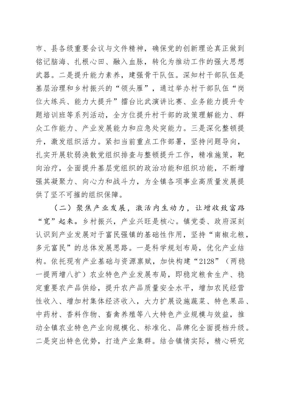 镇党委党建引领乡村全面振兴工作总结_第2页