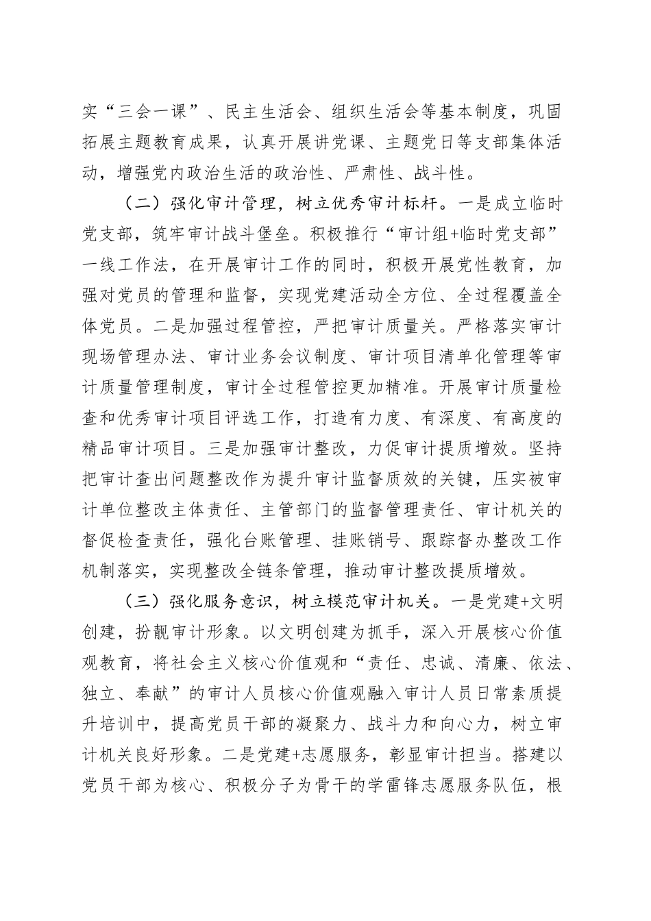 市审计局机关党总支2025年上半年党建工作总结_第2页