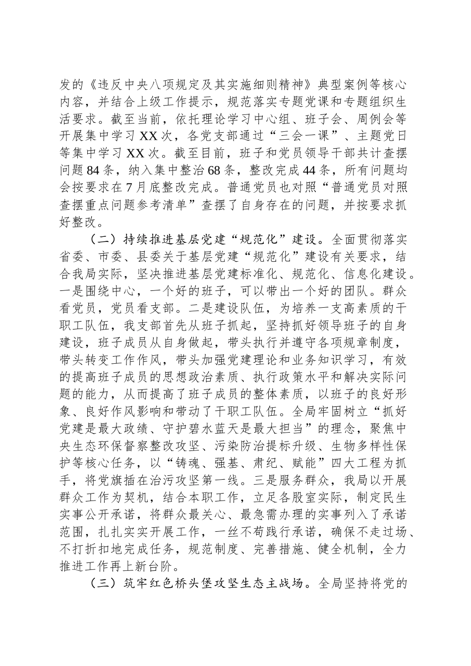县生态环境局党组2025年度抓基层党建工作述职报告_第2页