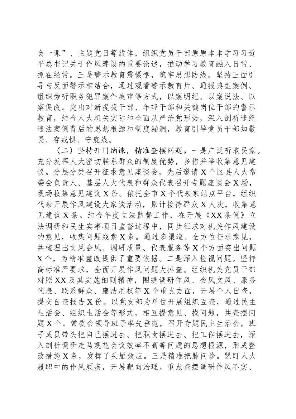 某市人大2025年深入贯彻作风建设专题工作总结评估报告_第2页