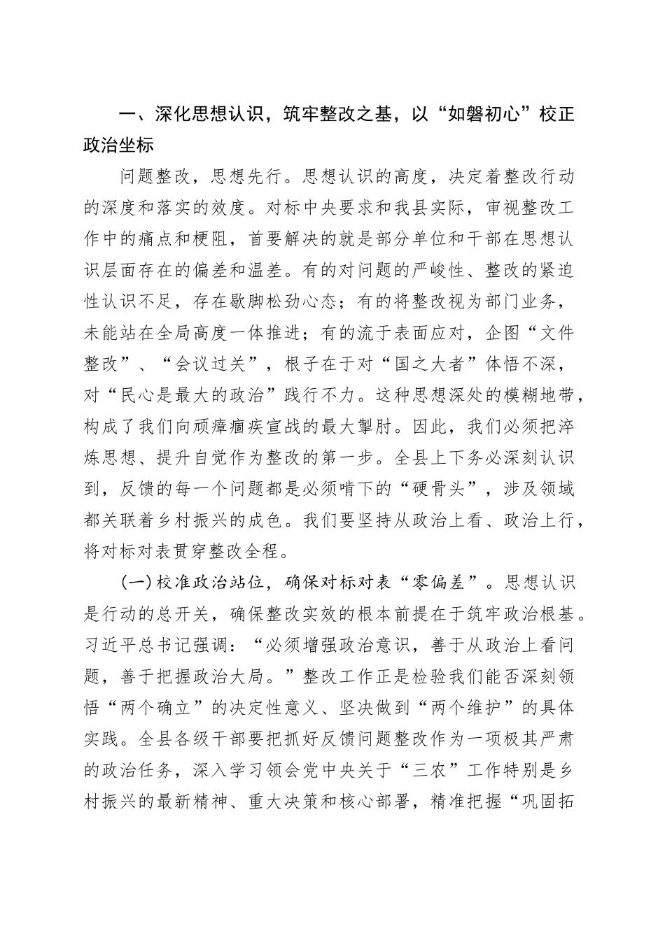 在2025年全县巩固拓展脱贫攻坚成果同乡村振兴有效衔接问题整改攻坚会上的讲话_第2页